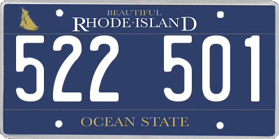 RI license plate 522501