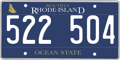 RI license plate 522504