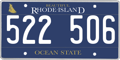 RI license plate 522506