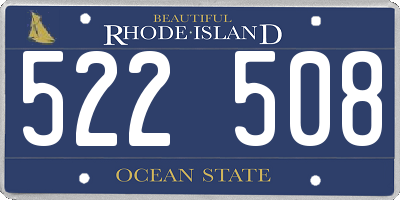 RI license plate 522508