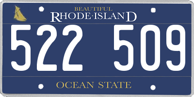 RI license plate 522509