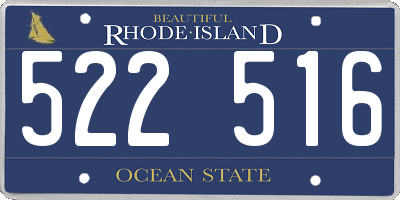 RI license plate 522516