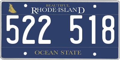 RI license plate 522518