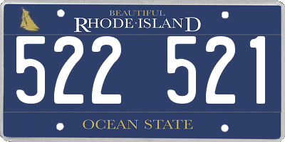 RI license plate 522521
