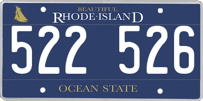 RI license plate 522526