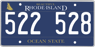 RI license plate 522528