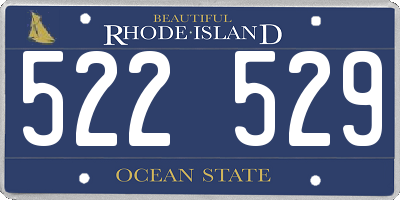 RI license plate 522529