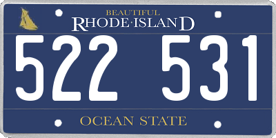 RI license plate 522531