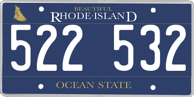 RI license plate 522532