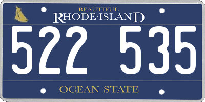 RI license plate 522535