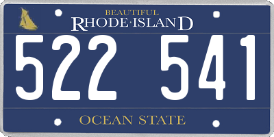 RI license plate 522541