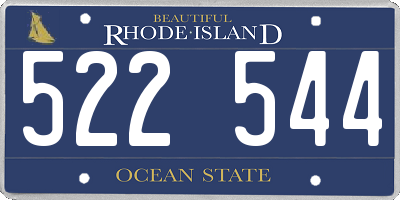 RI license plate 522544