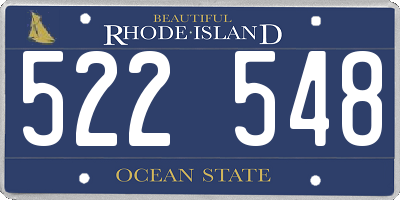 RI license plate 522548