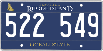 RI license plate 522549
