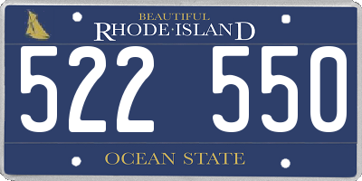 RI license plate 522550