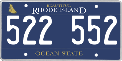 RI license plate 522552