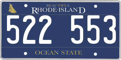 RI license plate 522553
