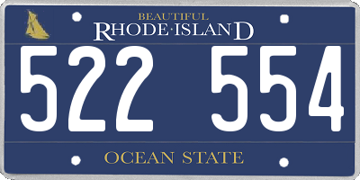 RI license plate 522554