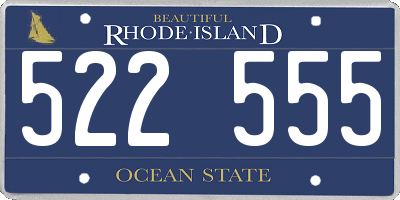 RI license plate 522555