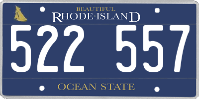 RI license plate 522557