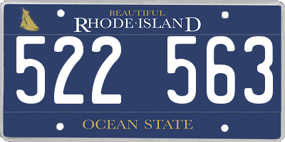 RI license plate 522563