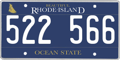 RI license plate 522566