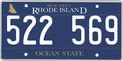 RI license plate 522569