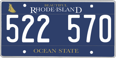 RI license plate 522570
