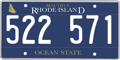 RI license plate 522571