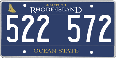 RI license plate 522572