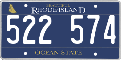 RI license plate 522574