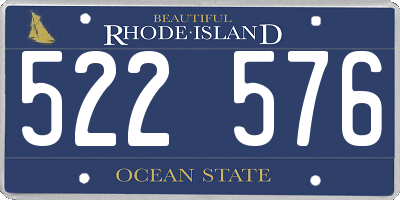 RI license plate 522576