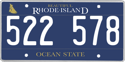 RI license plate 522578