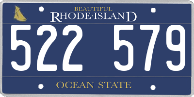 RI license plate 522579