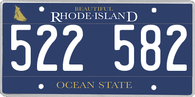 RI license plate 522582