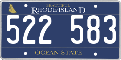 RI license plate 522583