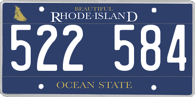 RI license plate 522584