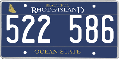 RI license plate 522586