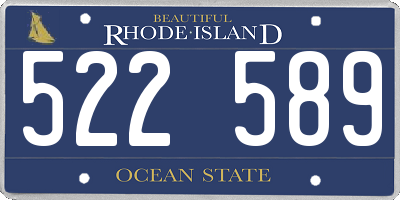 RI license plate 522589