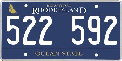 RI license plate 522592