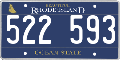 RI license plate 522593