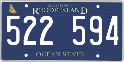 RI license plate 522594