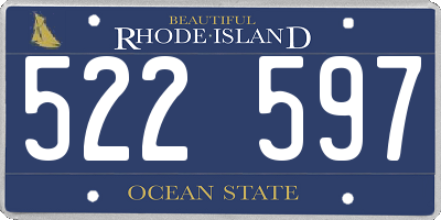RI license plate 522597