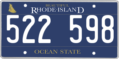 RI license plate 522598