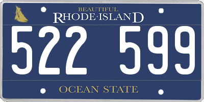 RI license plate 522599