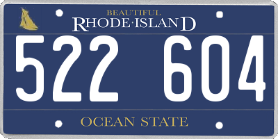 RI license plate 522604