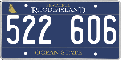 RI license plate 522606