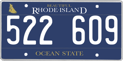 RI license plate 522609