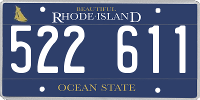 RI license plate 522611