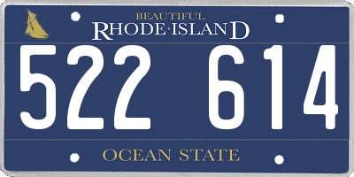 RI license plate 522614